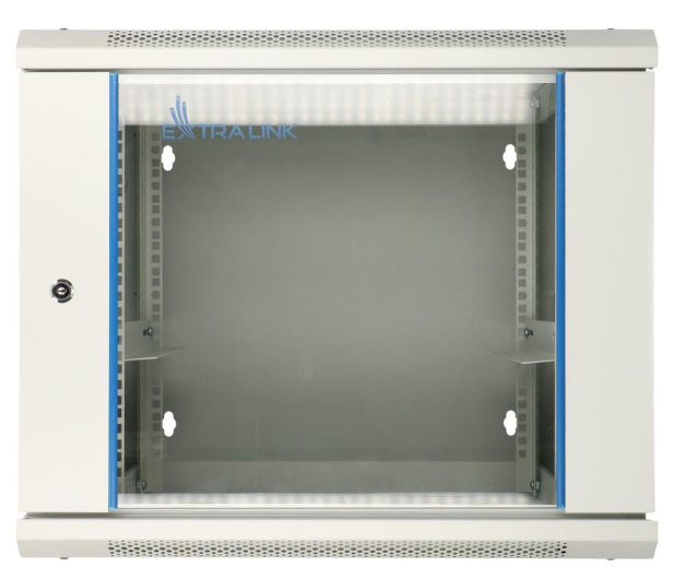 ExtraLink Wisząca 19" 9U 600x600mm dwusekcyjna (szara) - 489359 - zdjęcie 2